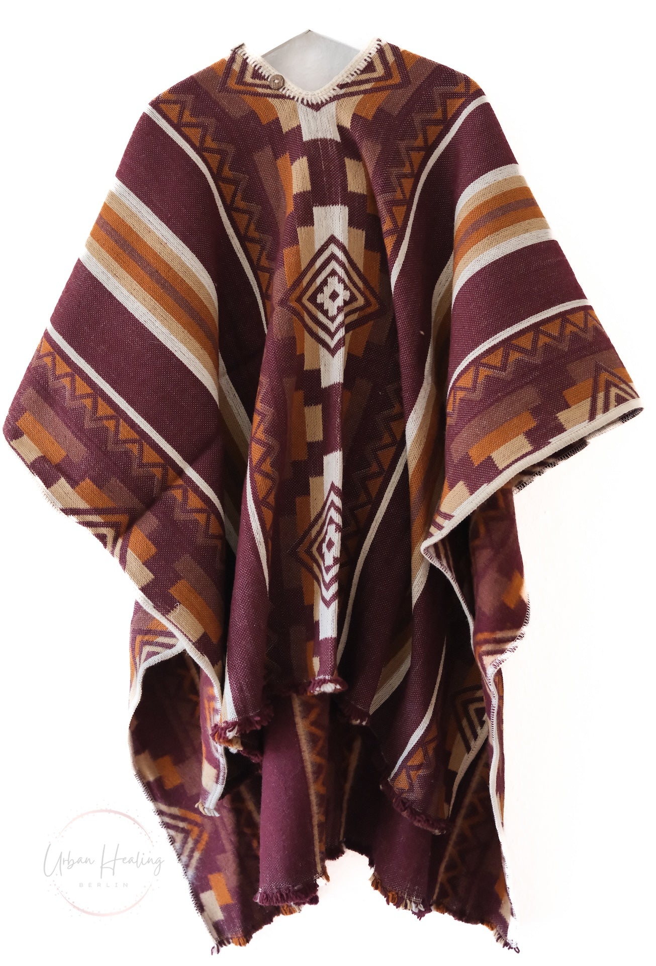 PONCHO 100 % natürliche Schafwolle / made in Ecuador
